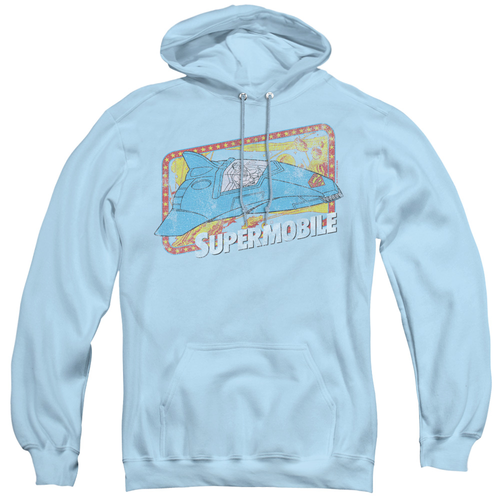 DCO632-AFTH-4 DC & Supermobile Adult Pullover Hoodie, Light Blue - Extra Large