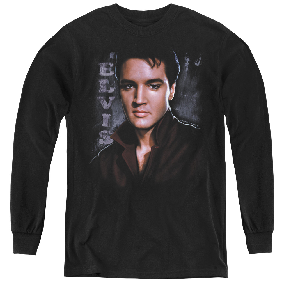 Elvis Presley & Tough Youth Long Sleeve T-Shirt, Black - Medium