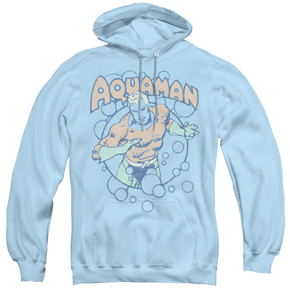 DCO784-AFTH-3 DC & Bubbles Adult Pullover Hoodie, Light Blue - Large