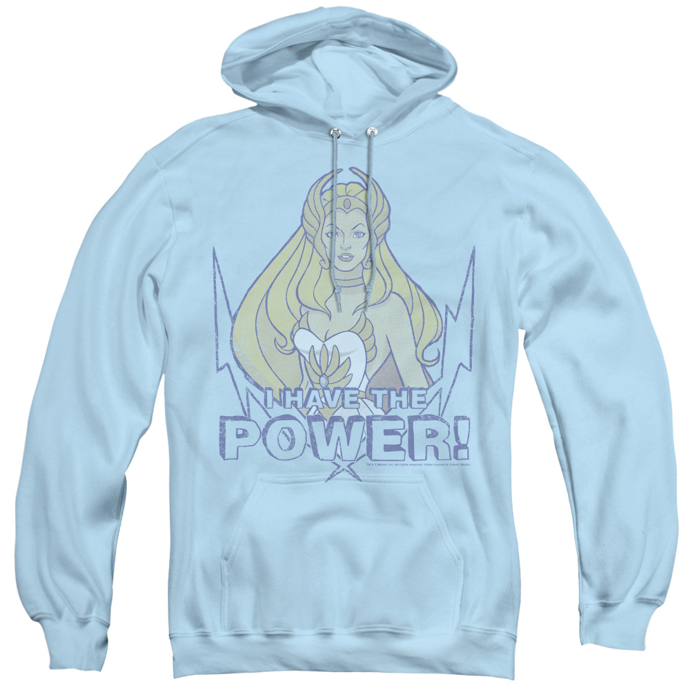 DRM232-AFTH-4 She RA & Power Adult Pullover Hoodie, Light Blue - Extra Large