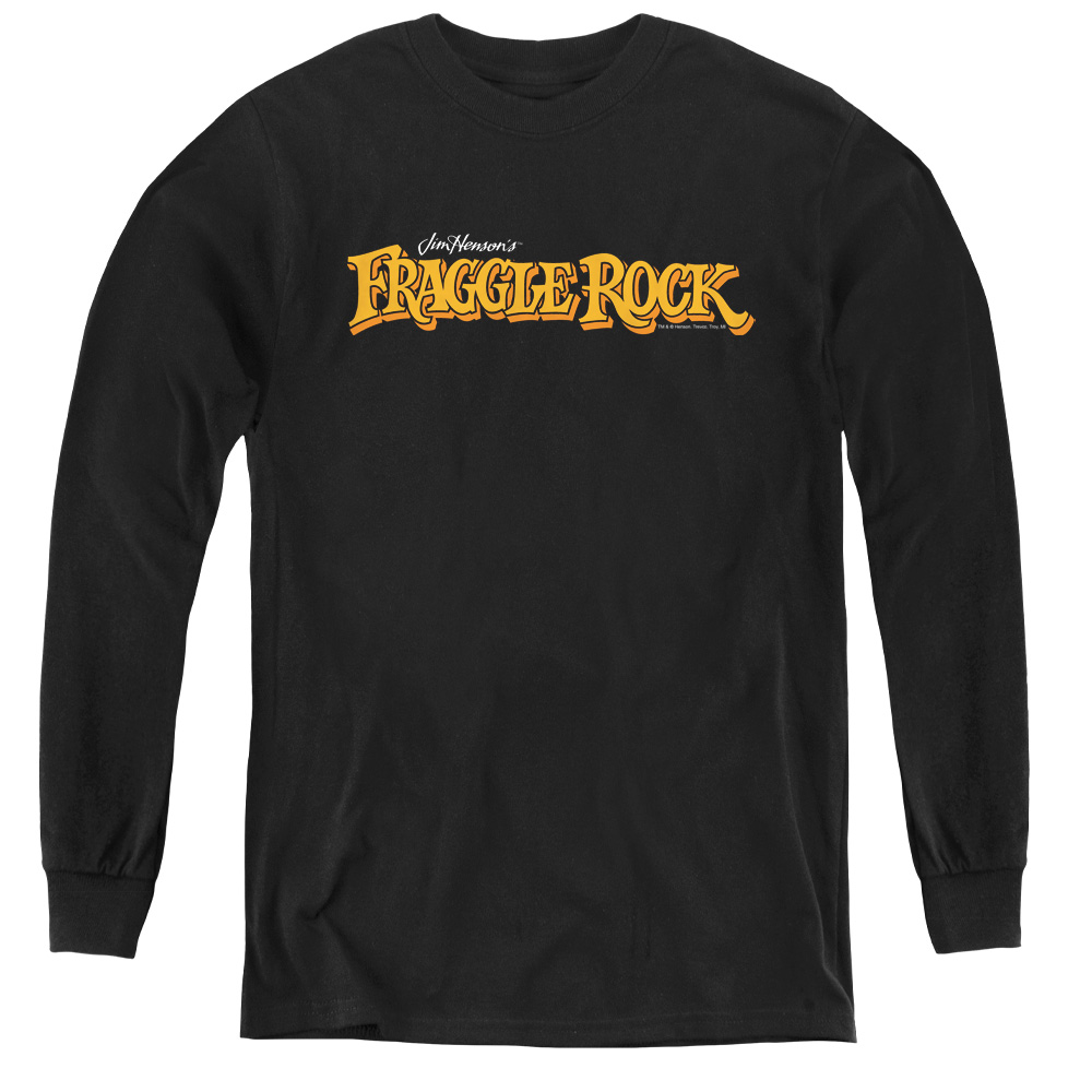 FR100-YL-2 Fraggle Rock & Logo Youth Long Sleeve T-Shirt, Black - Medium