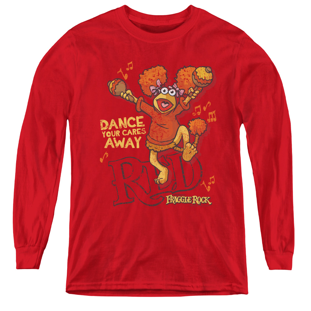 Fraggle Rock & Dance Youth Long Sleeve T-Shirt, Red - Medium