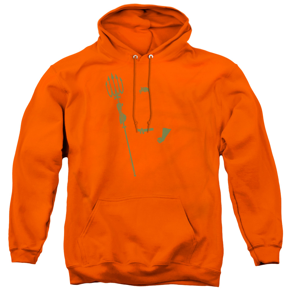 DC & Aqua Min Adult Pullover Hoodie, Orange - 2X