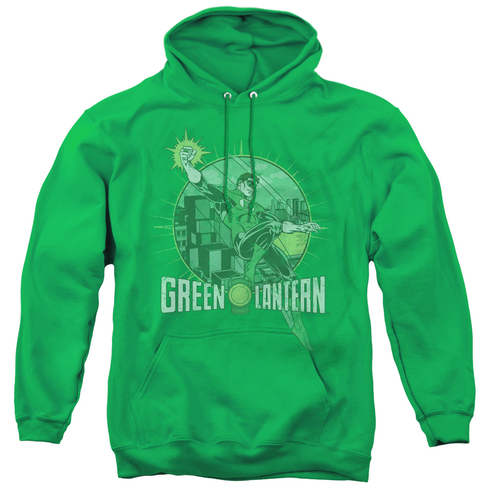 DCO857-AFTH-2 DC & City Power Adult Pullover Hoodie, Kelly Green - Medium