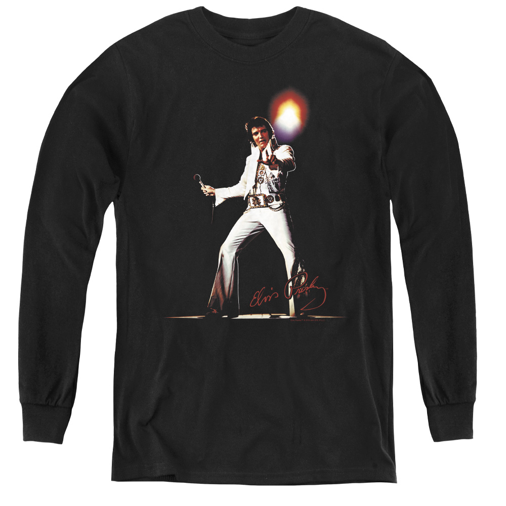 Elvis Presley & Glorious Youth Long Sleeve T-Shirt, Black - Extra Large