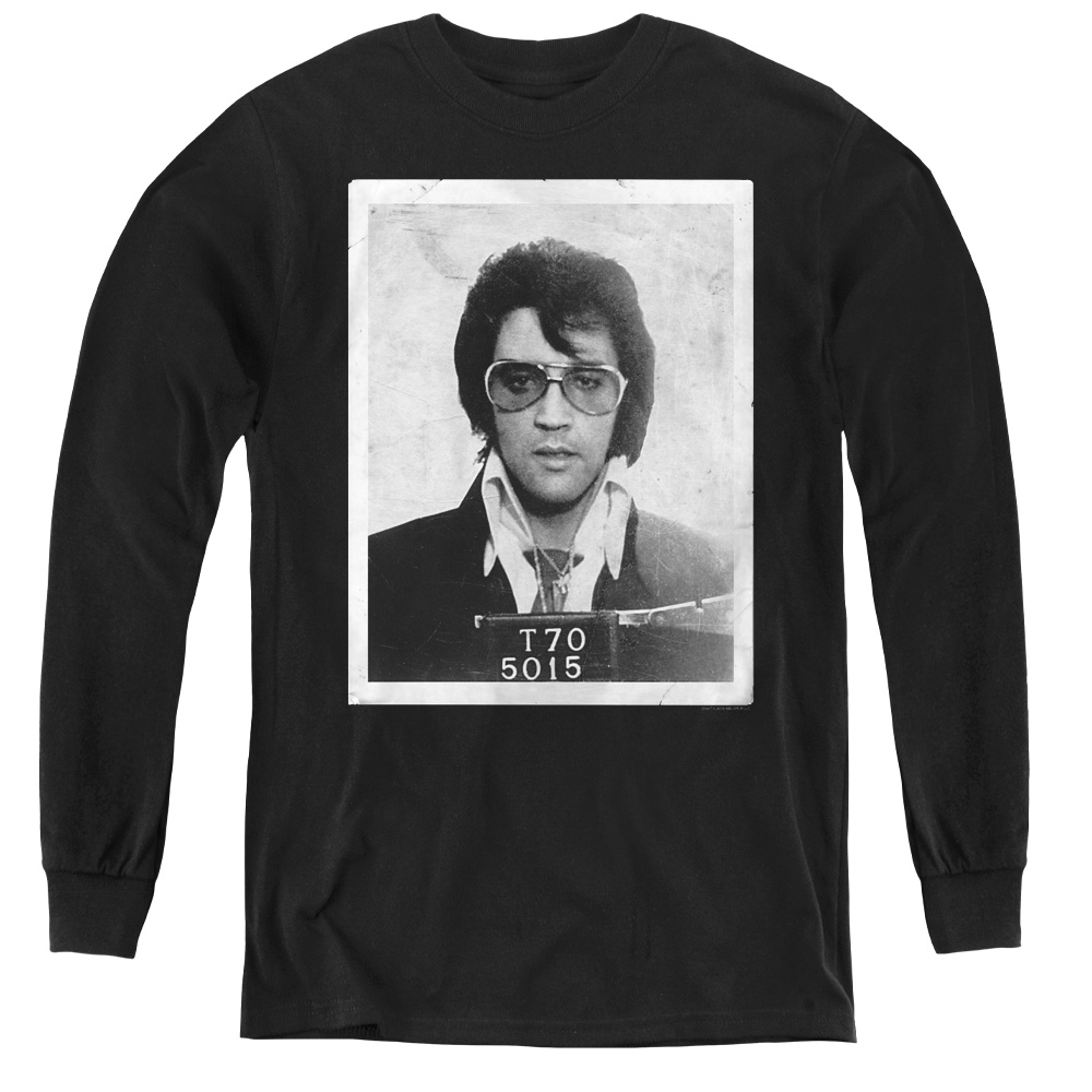 Elvis Presley & Framed Youth Long Sleeve T-Shirt, Black - Medium