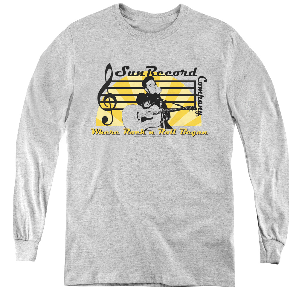 Sun & Sun Record Company Youth Long Sleeve T-Shirt, Athletic Heather - Medium