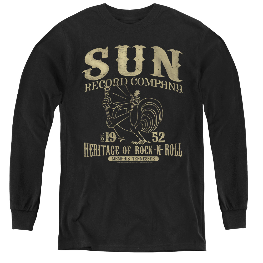 Sun Records & Rockabilly Bird Youth Long Sleeve T-Shirt, Black - Medium