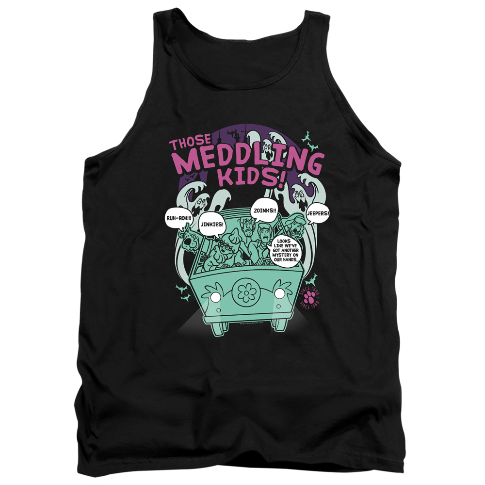 SD135-TK-2 Scooby Doo & Meddling Since 1969 Adult Tank Top, Black - Medium
