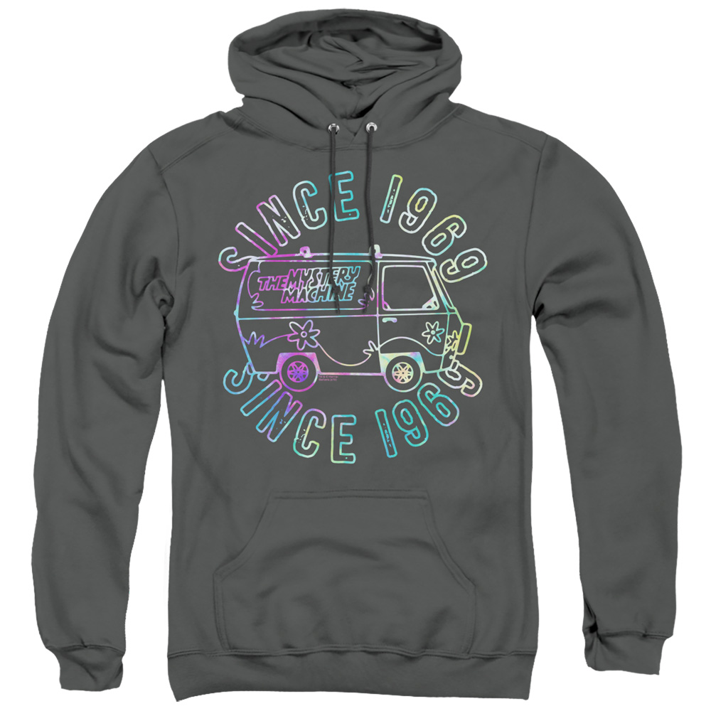 Scooby Doo & Groovin 69 Adult Pull Over Hoodie, Charcoal - Medium