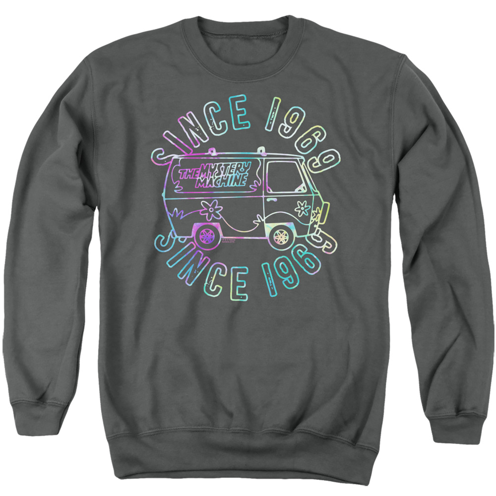 Scooby Doo & Groovin 69 Adult Crewneck Sweatshirt, Charcoal - Medium