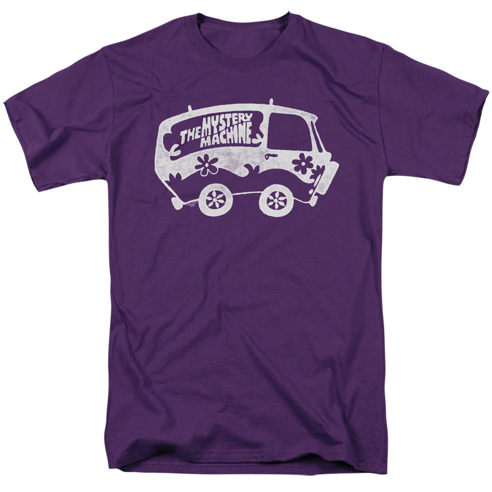 SD128-AT-5 Scooby Doo & Mysterious Shadow Short Sleeve Adult 18-1 T-Shirt, Purple - 2X