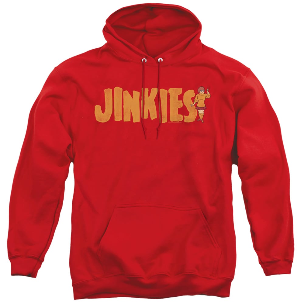 Scooby Doo & Jinkies Adult Pull Over Hoodie, Red - Large