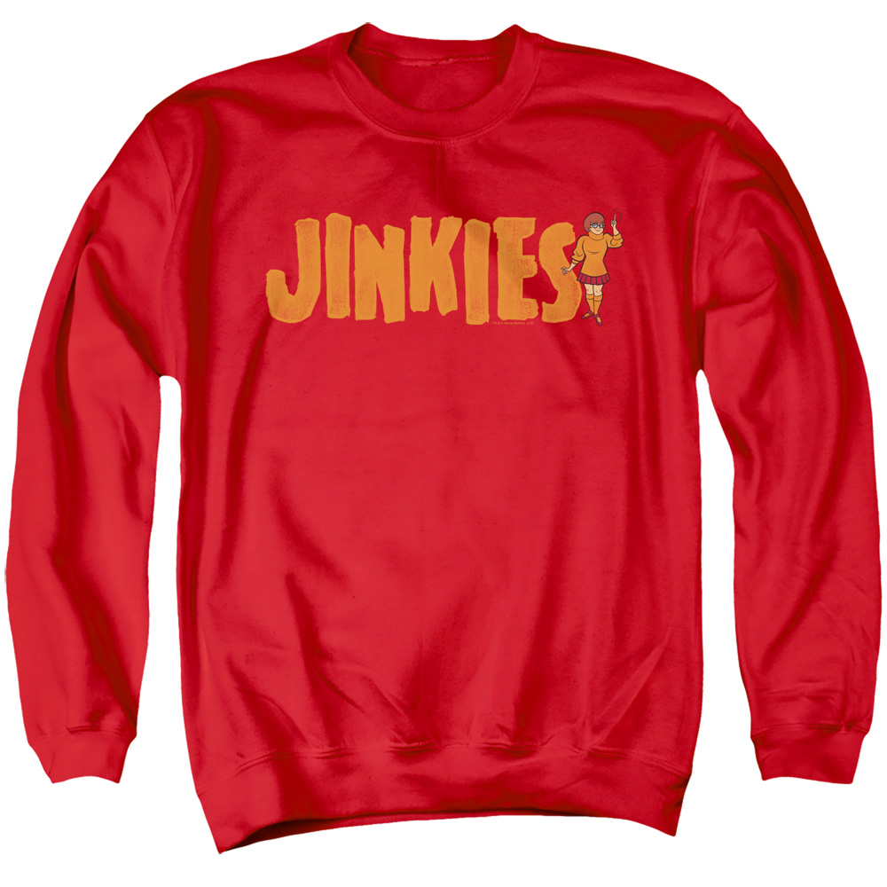 Scooby Doo & Jinkies Adult Crewneck Sweatshirt, Red - Medium