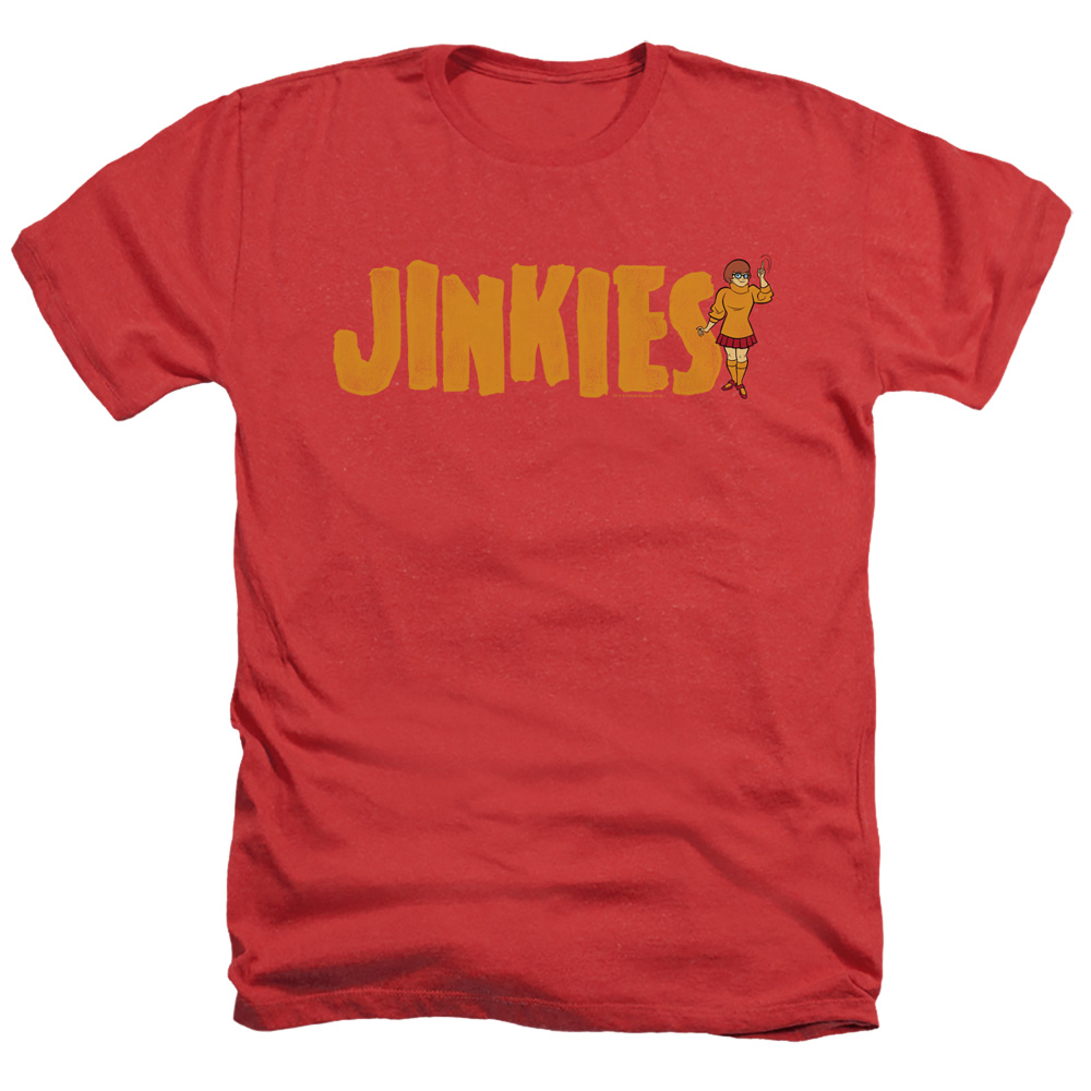 Scooby Doo & Jinkies Adult Heather T-Shirt, Red - Small