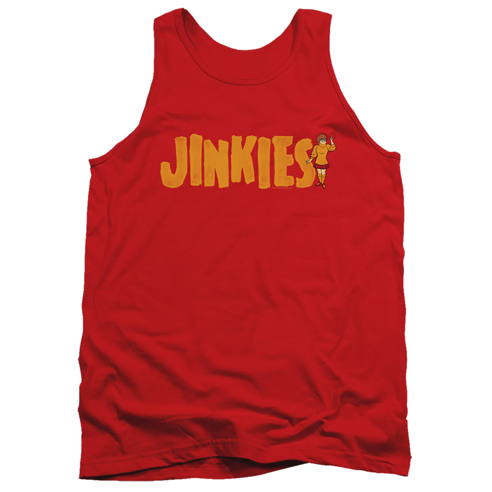 Scooby Doo & Jinkies Adult Tank Top, Red - Extra Large