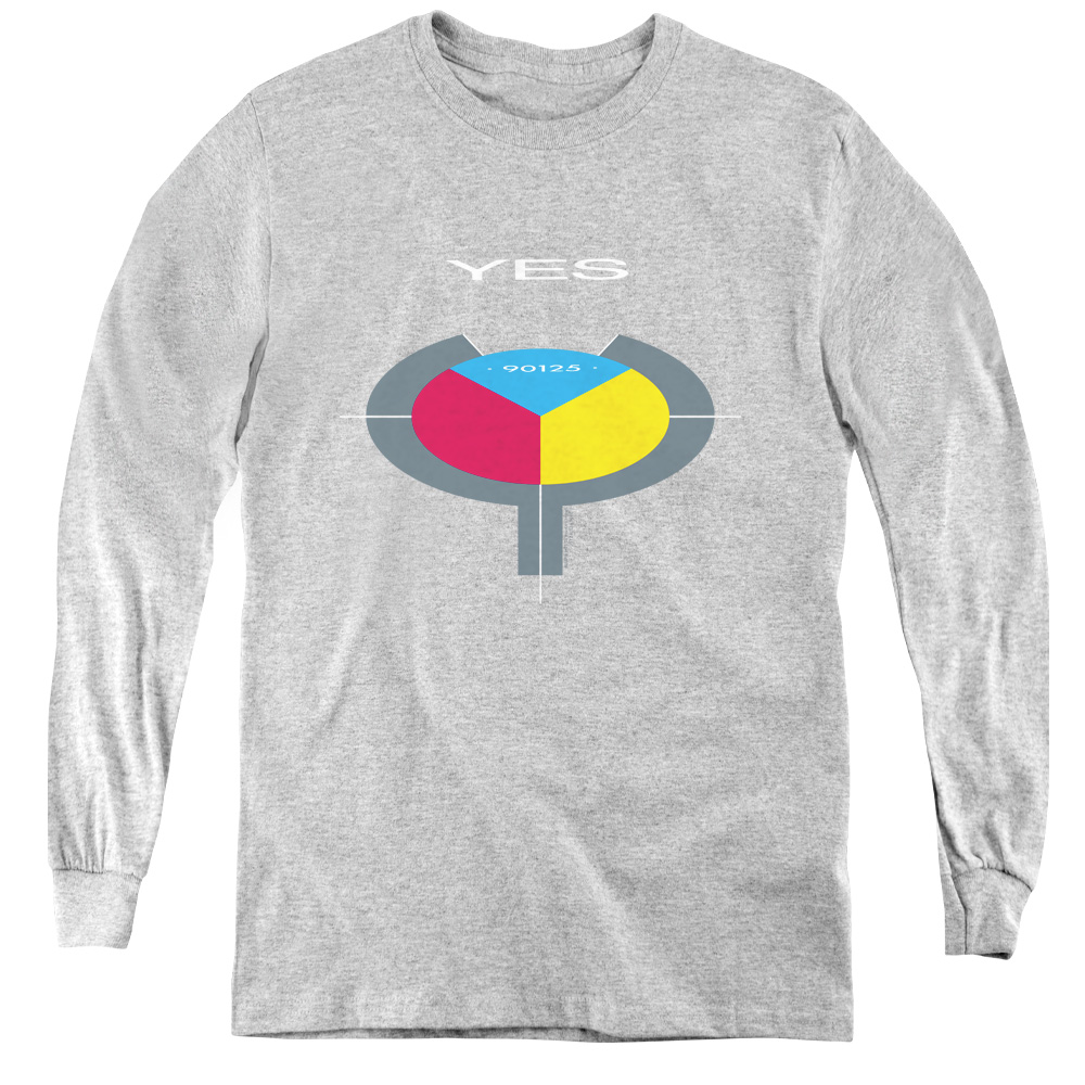 Yes & 90125 Youth Long Sleeve T-Shirt, Athletic Heather - Medium