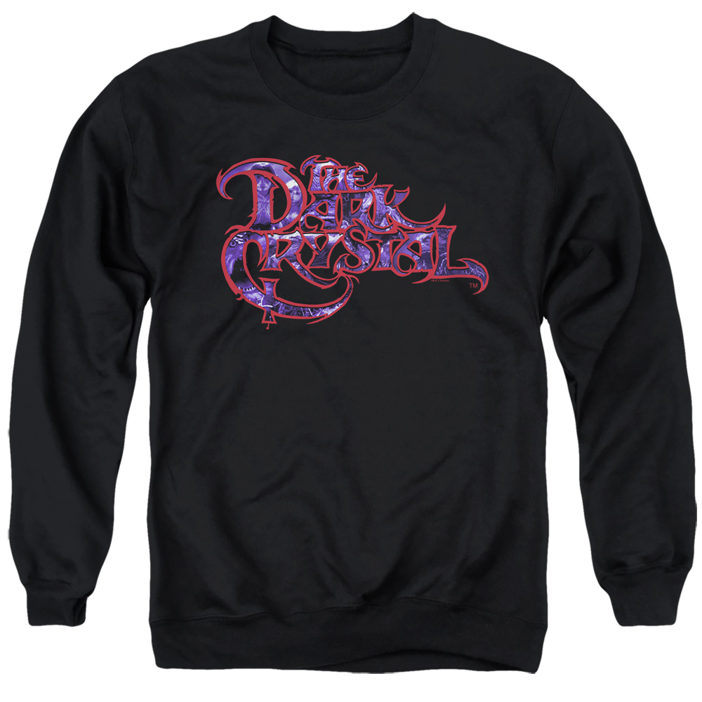 Trevco   Dark Crystal & Collage Logo Adult Crewneck Sweatshirt, Black - Medium