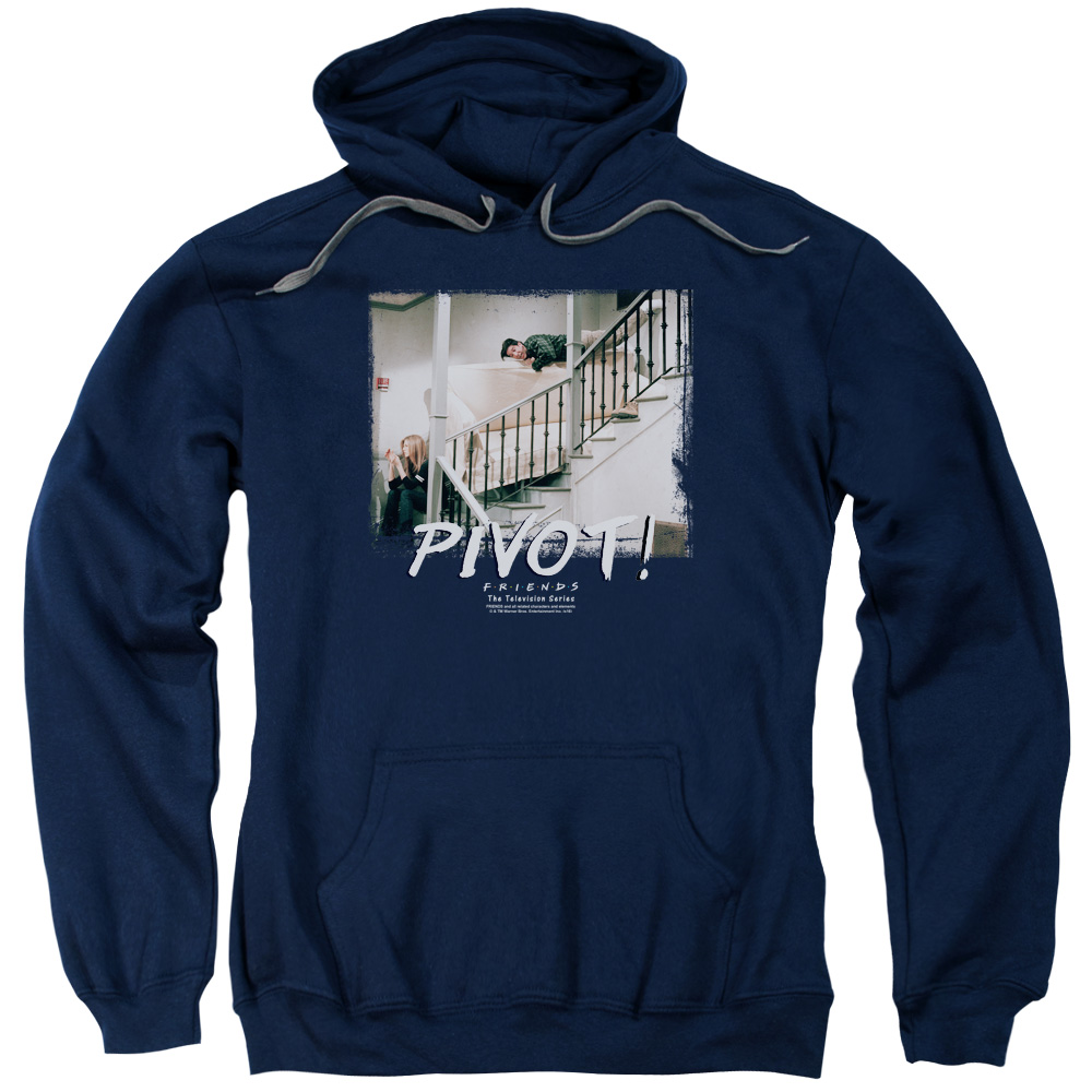 Friends & Pivot Adult Pull-Over Hoodie, Navy - 3X