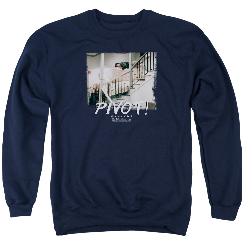 Friends & Pivot Adult Crewneck Sweatshirt, Navy - Small