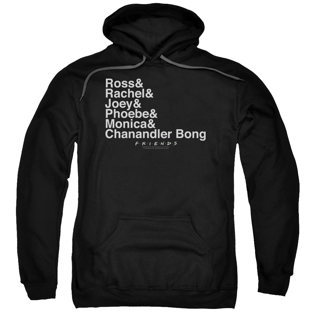 Friends & Chanandler Bong Adult Pull-Over Hoodie, Black - Medium