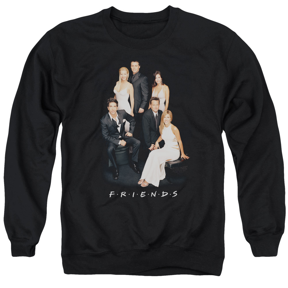 Friends & Classy Adult Crewneck Sweatshirt, Black - 2X