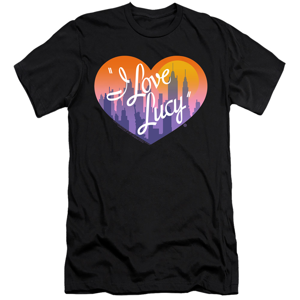 I Love Lucy & Heart Of The City-Hbo Short Sleeve Adult 30-1 T-Shirt, Black - Small