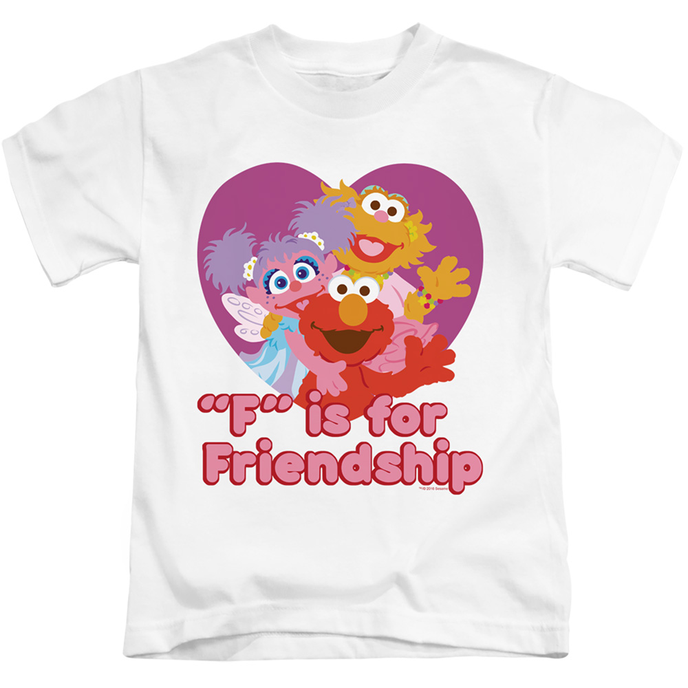 SST197-KT-3 Sesame Street & Friendship - Short Sleeve Juvenile 18-1 T-Shirt, White - Large 7