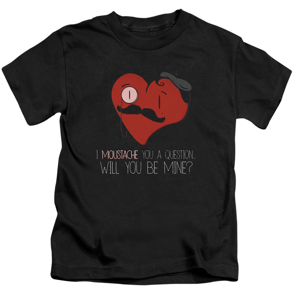 Popping The Question - Short Sleeve Juvenile 18-1 T-Shirt, Black - Medium 5-6