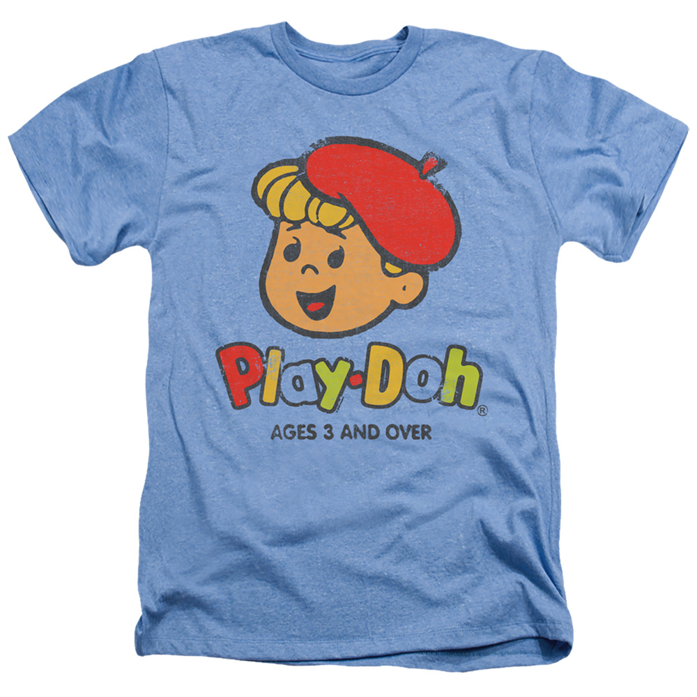 HBRO460-HA-2 Play Doh & Age 3 & Up-Adult Heather T-Shirt, Light Blue - Medium