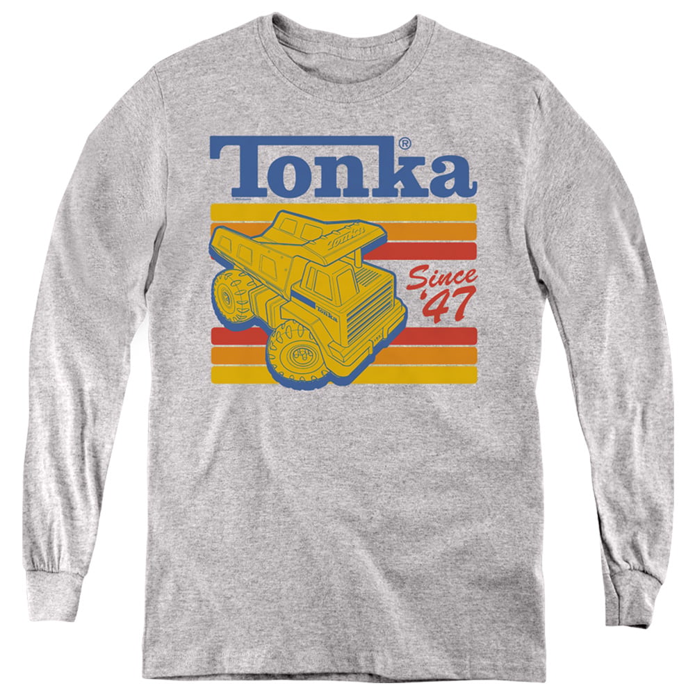 Tonka & Since 47-Youth Long Sleeve T-Shirt, Athletic Heather - Medium