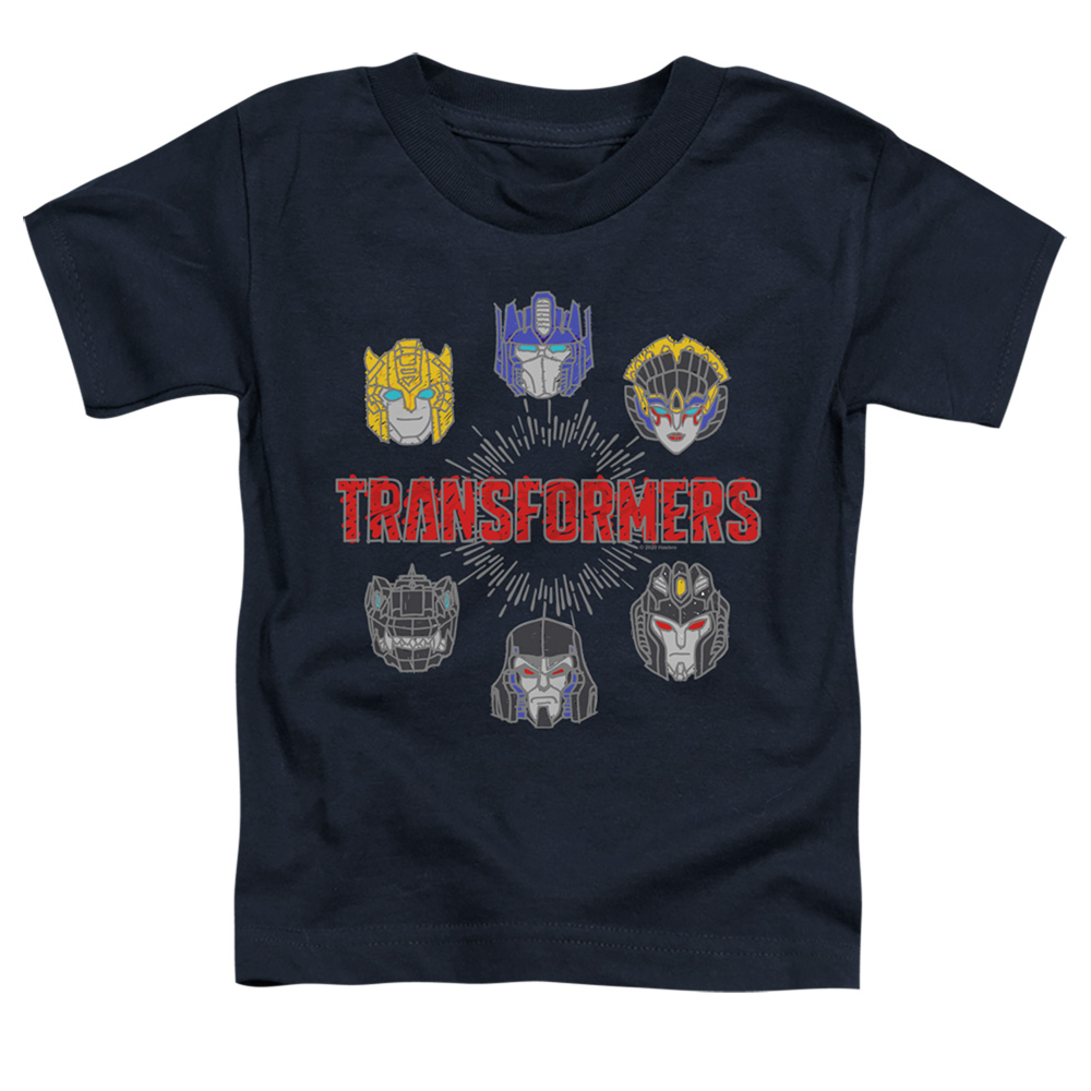 Transformers & Robo Halo-Short Sleeve Toddler Tee, Navy - Medium 3T