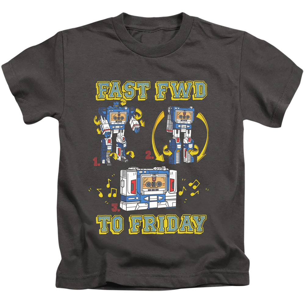 Transformers & Forward Friday-Short Sleeve 18-1 Juvenile Sheer T-Shirt, Charcoal - Small 4