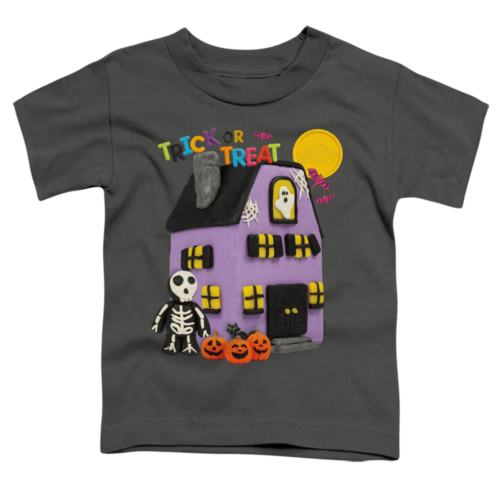 Play Doh & Trick or Treat-Short Sleeve Toddler Tee, Charcoal - Medium 3T