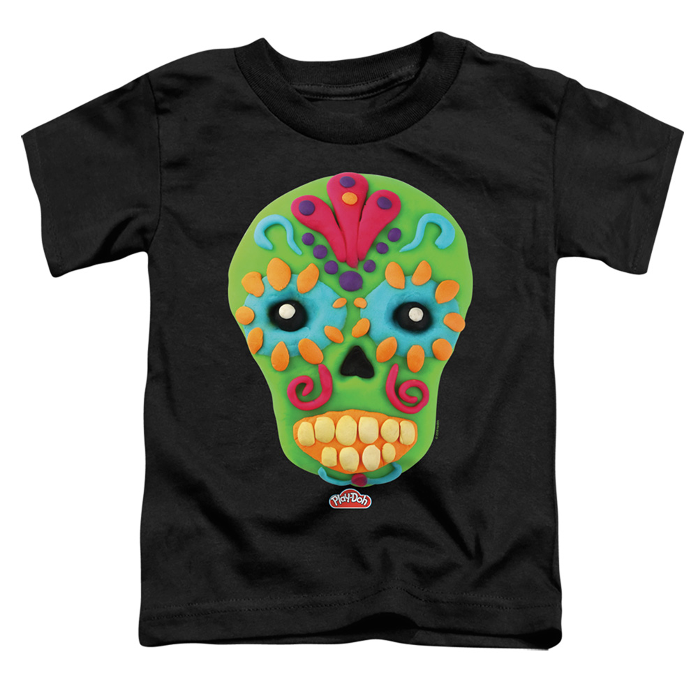 Play Doh & Sugar Skull-Short Sleeve Toddler Tee, Black - Medium 3T