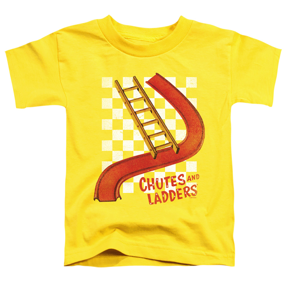 Chutes & Ladders-Chute & Ladder-Short Sleeve Toddler Tee, Yellow - Medium 3T