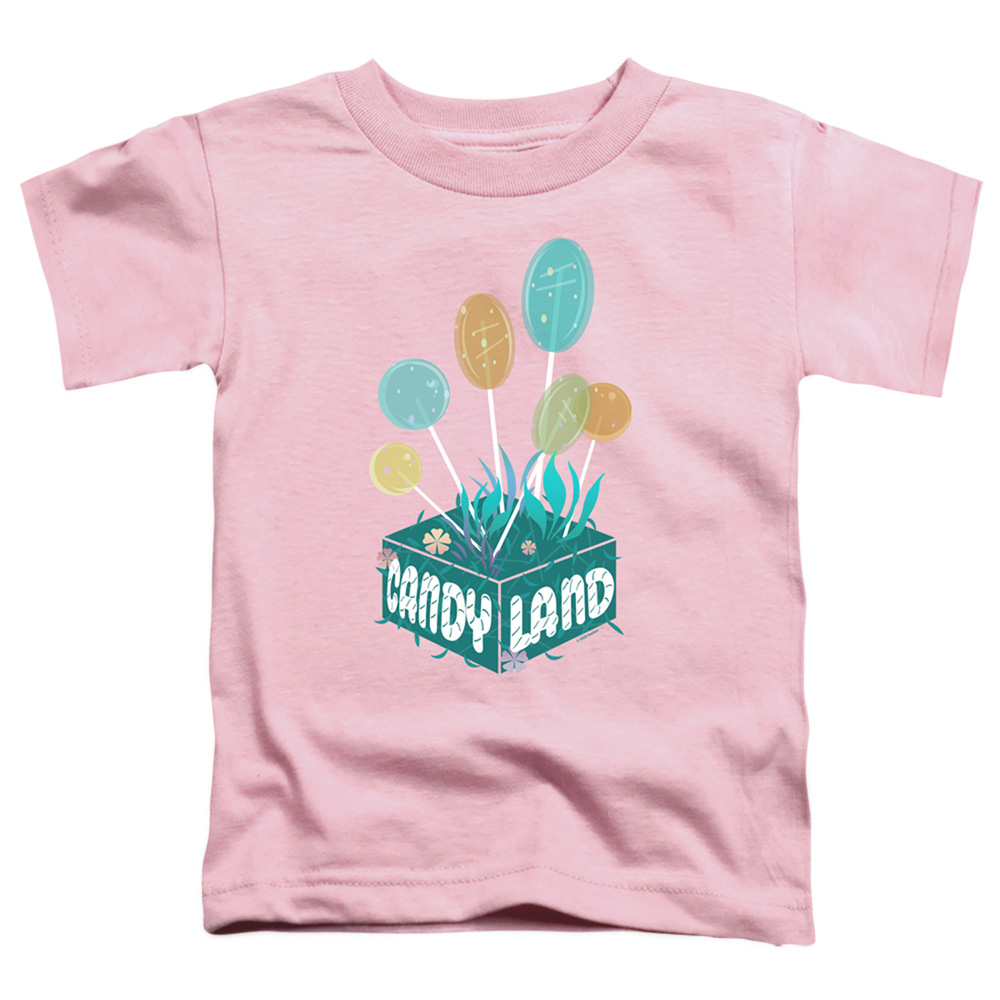 Candy Land & Isometric Lollipop Block-Short Sleeve Toddler Tee, Pink - Medium 3T