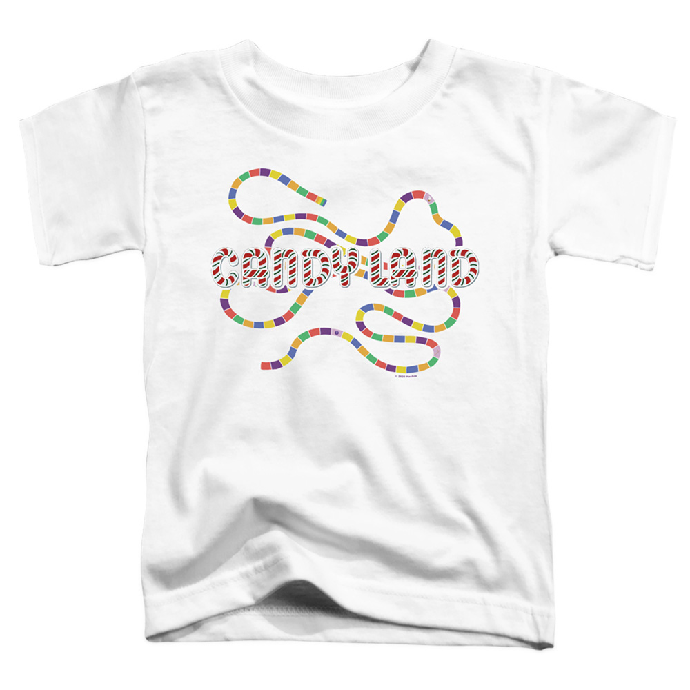 Candy Land & Candy Land Board-Short Sleeve Toddler Tee, White - Medium 3T