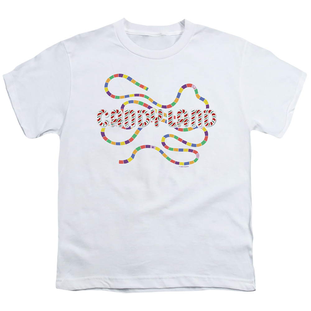 Candy Land & Candy Land Board-Short Sleeve 18-1 Youth T-Shirt, White - Small