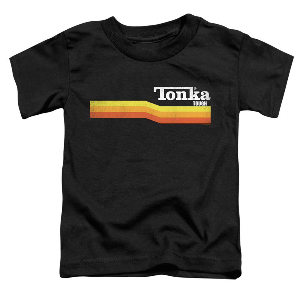 Tonka & Tonka Stripe-Short Sleeve Toddler Tee, Black - Large 4T