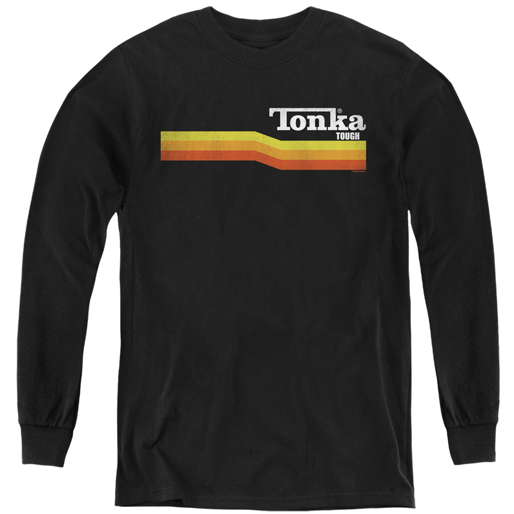 Tonka & Tonka Stripe-Youth Long Sleeve T-Shirt, Black - Medium