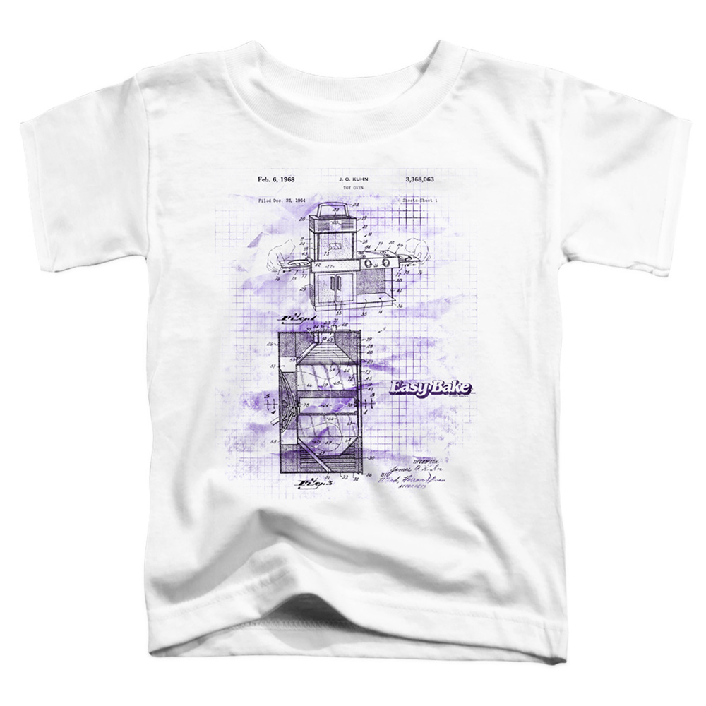 Easy Bake Oven & Easy Bake Patent-Short Sleeve Toddler Tee, White - Small 2T