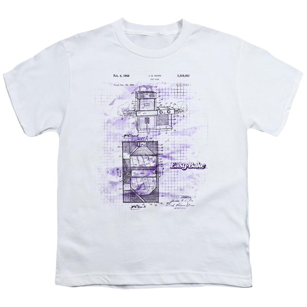 Easy Bake Oven & Easy Bake Patent-Short Sleeve 18-1 Youth T-Shirt, White - Medium