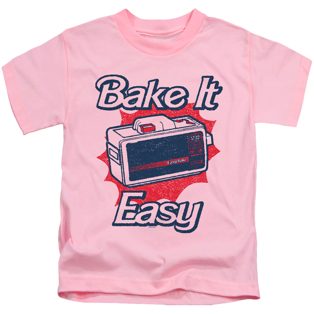 Easy Bake Oven & Bake It Easy-Short Sleeve 18-1 Juvenile Sheer T-Shirt, Pink - Medium 5-6