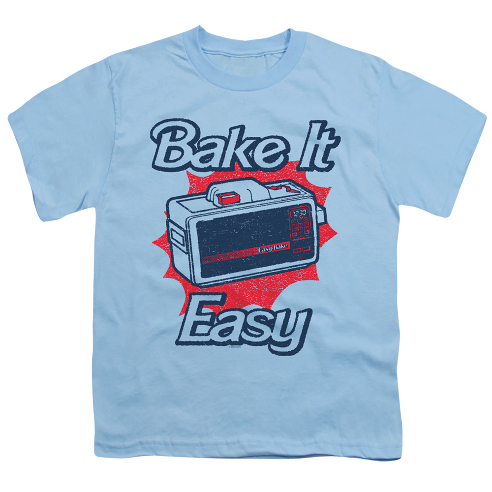 Easy Bake Oven & Bake It Easy-Short Sleeve 18-1 Youth T-Shirt, Light Blue - Small