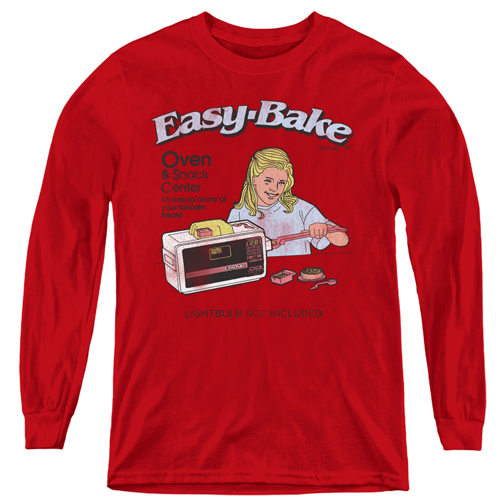 Easy Bake Oven & Lightbulb Not Included-Youth Long Sleeve T-Shirt, Red - Medium