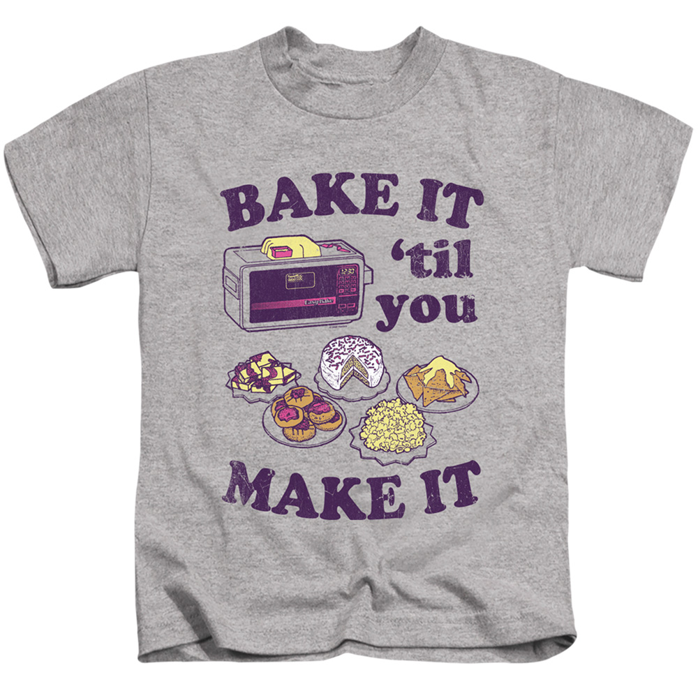 HBRO438-KT-3 Easy Bake Oven & Bake It Til You Make It-Short Sleeve 18-1 Juvenile Sheer T-Shirt, Athletic Heather - Large 7