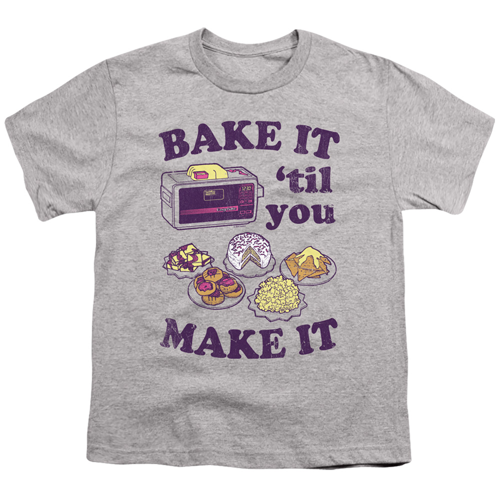 Easy Bake Oven & Bake It Til You Make It-Short Sleeve 18-1 Youth T-Shirt, Athletic Heather - Large
