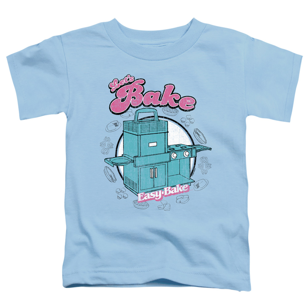HBRO442B-TT-2 Easy Bake Oven & Lets Bake-Short Sleeve Toddler Tee, Light Blue - Medium 3T
