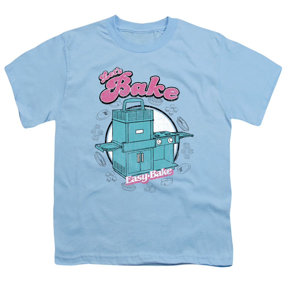 Easy Bake Oven & Lets Bake-Short Sleeve 18-1 Youth T-Shirt, Light Blue - Large